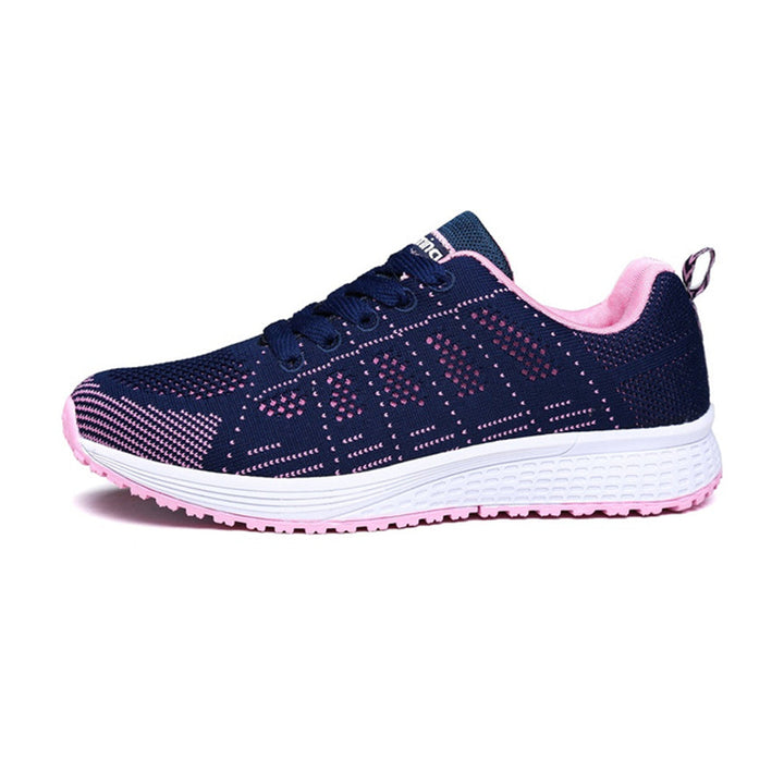 Lightweight women's sneakers with versatile style, ergonomic design, and shock-absorbing soles for comfortable daily wear.
