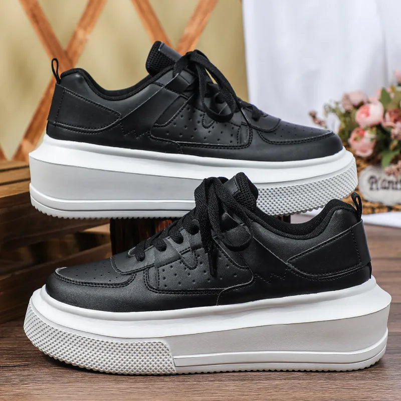 Everyday women's platform sneakers with a comfortable fit, modern style, and lace-up perforated details.
