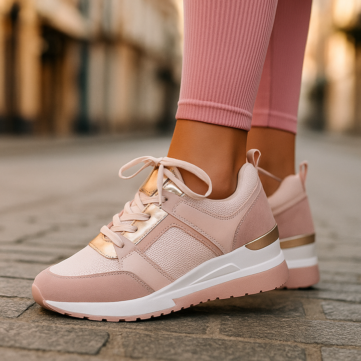 Valden Rise women's walking shoes with supportive wedge sole, cushioned comfort for active daily wear.
