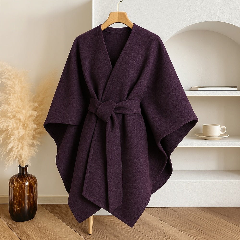 Fall fashion women's poncho, versatile scarf coat, cozy and elegant for all-season layering.