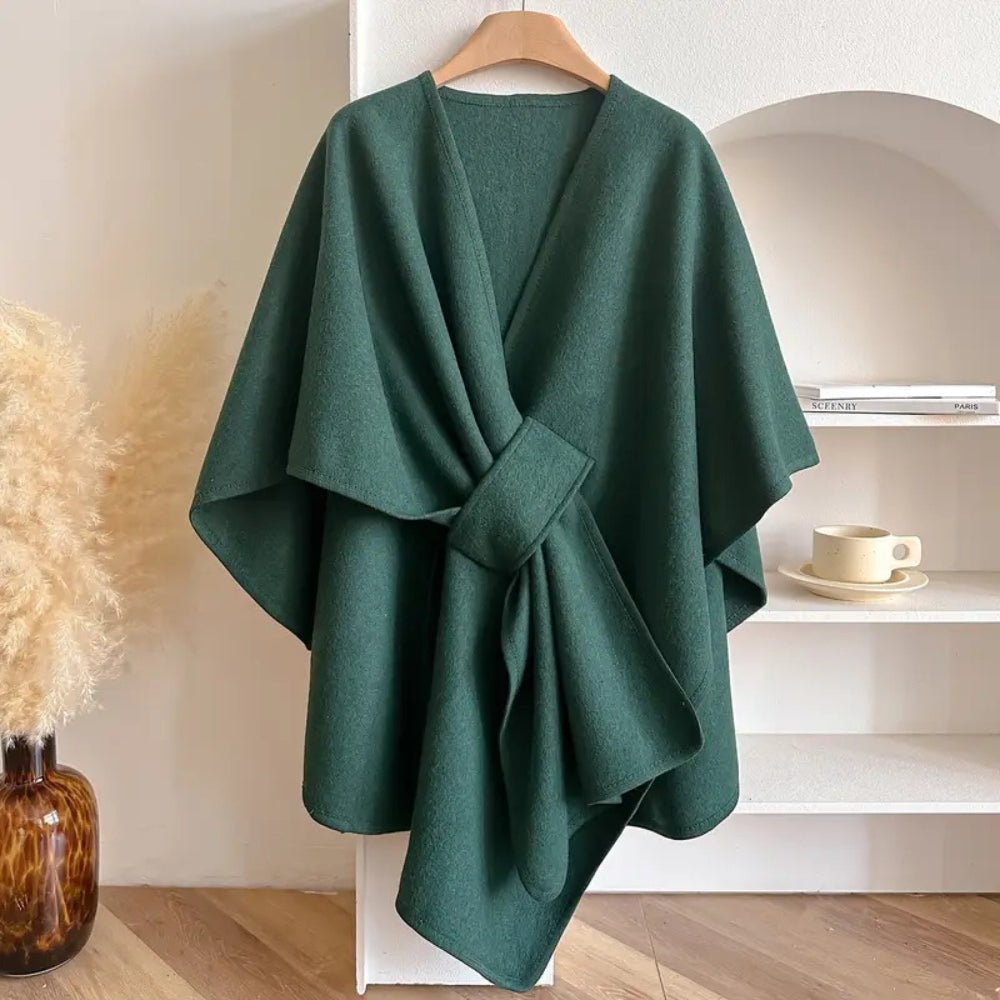 All-season women's poncho scarf coat, comfortable and stylish versatile wrap for elegant layering.