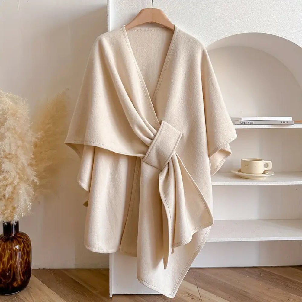 Women's versatile wrap: a cozy poncho scarf coat, perfect for spring, fall, and winter fashion.