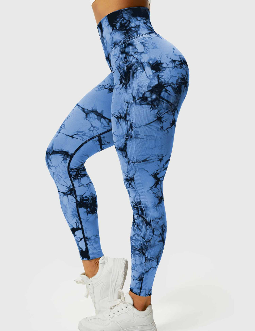 Women's tie-dye active leggings, soft and flexible for any workout or casual wear. High-waist.