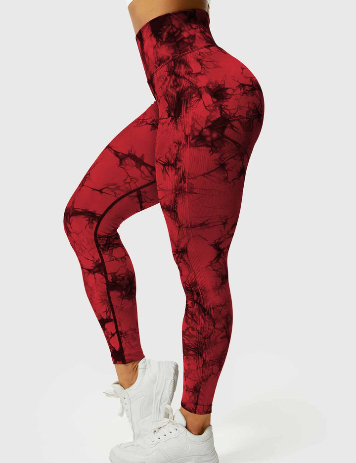 Stylish tie-dye women's yoga pants, offering ultimate comfort for activewear & daily outfits.