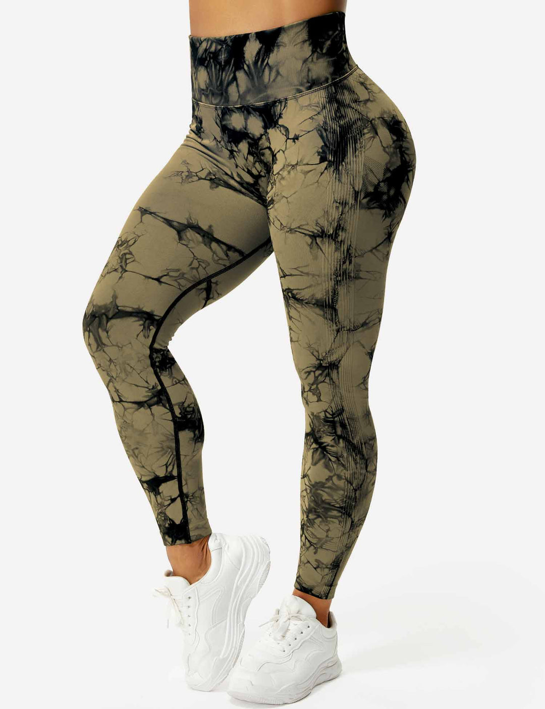 Women's soft tie-dye yoga leggings, offering comfort and style for active lifestyles.