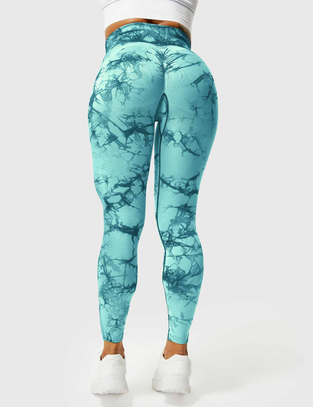 Women's comfortable tie-dye fitness apparel. Flexible leggings perfect for yoga & activewear.