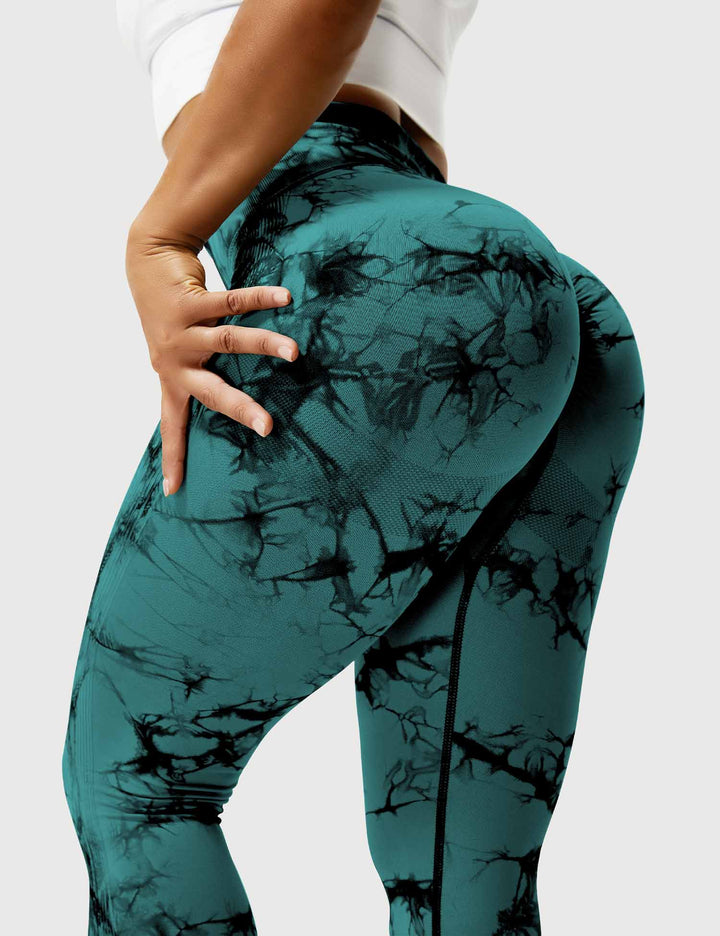 Trendy women's tie-dye activewear, comfortable leggings for yoga, workouts, and daily wear.