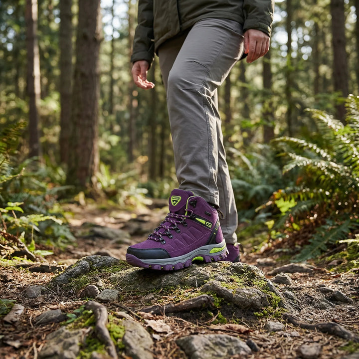 Women's water-repellent Sharon hiking shoes, ideal for comfortable outdoor trails and trekking adventures.