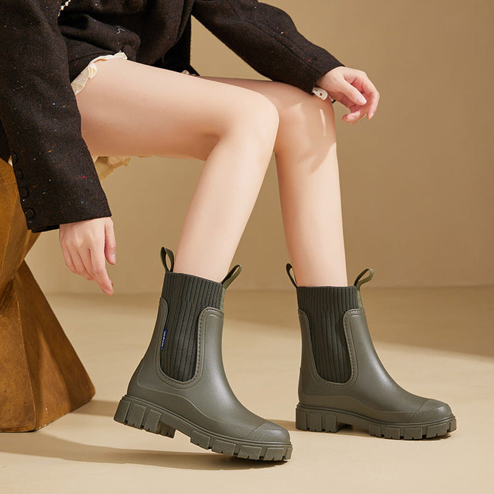 Women's waterproof all-weather ankle boots for ultimate dry comfort & style on rainy days.