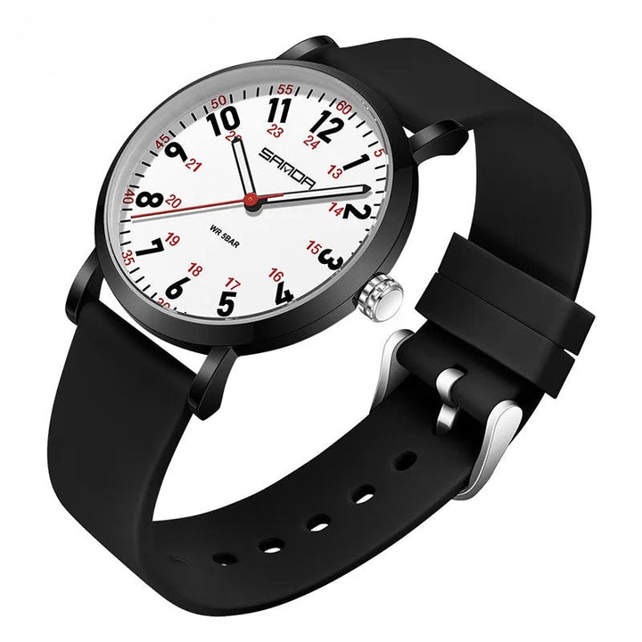 Durable nurse watch for women: waterproof, easy-read luminous dial with clear 12/24-hour markers.