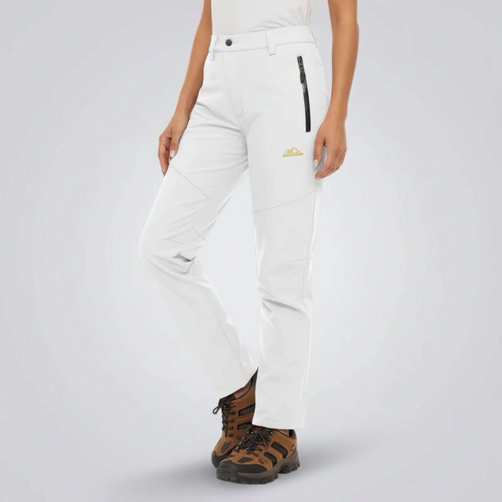 Comfortable women's weatherproof pants, ideal for active outdoor pursuits, hiking, and staying dry in winter.