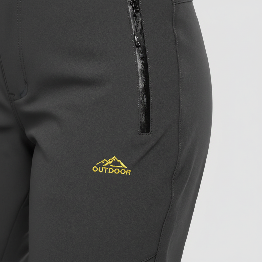 Durable women's waterproof outdoor pants, Lydia, designed for weatherproof performance in challenging winter conditions.