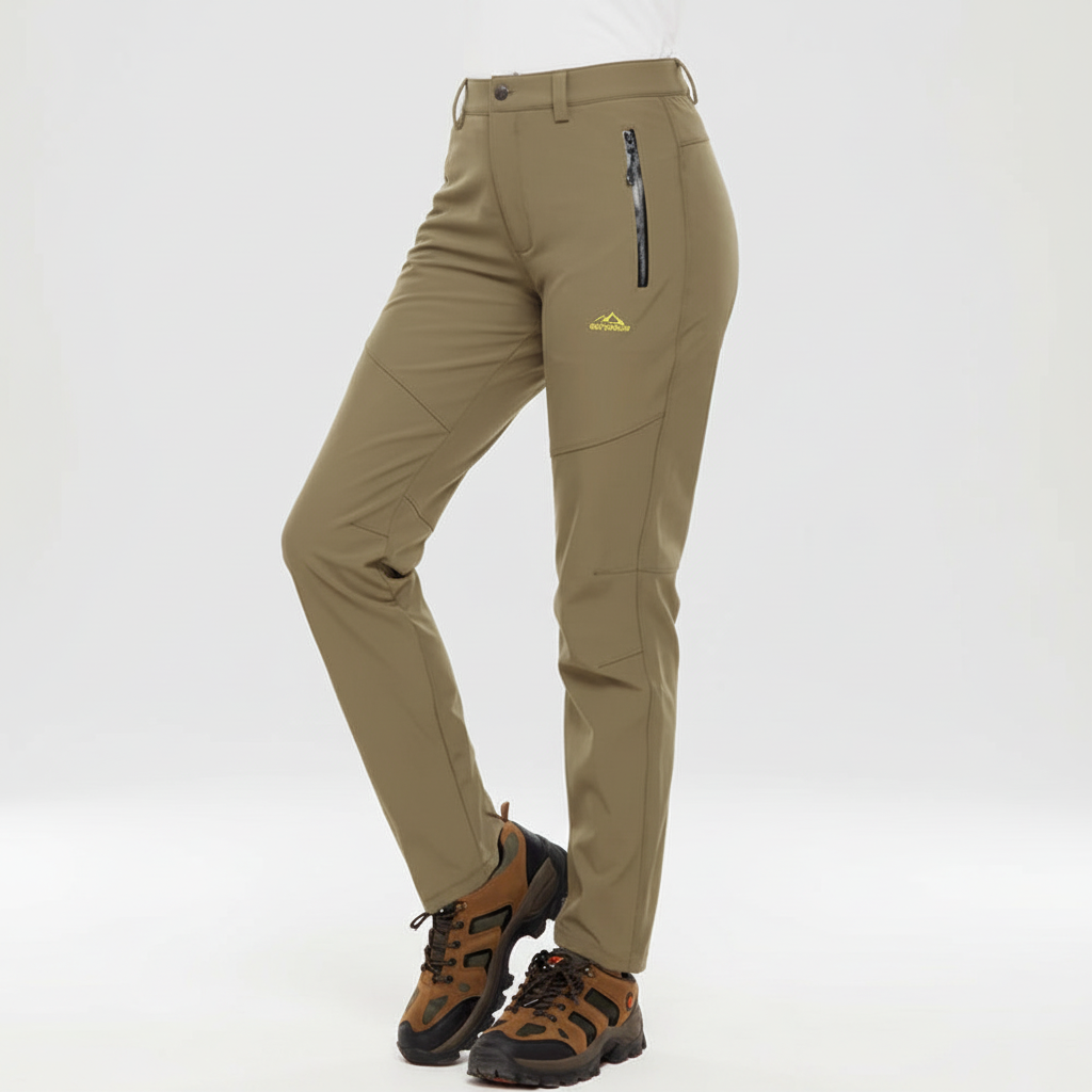 Stay dry & warm in Lydia women's waterproof outdoor pants; perfect weatherproof activewear for all winter activities.