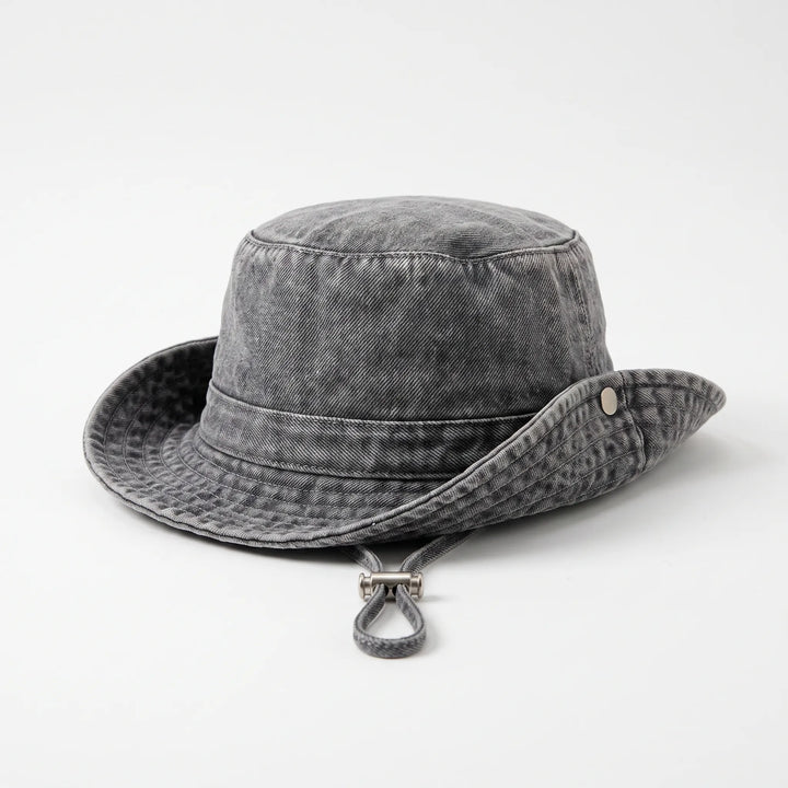 Fashionable women's adjustable wide brim sun bucket hat, a perfect accessory for beach, park, or daily style.