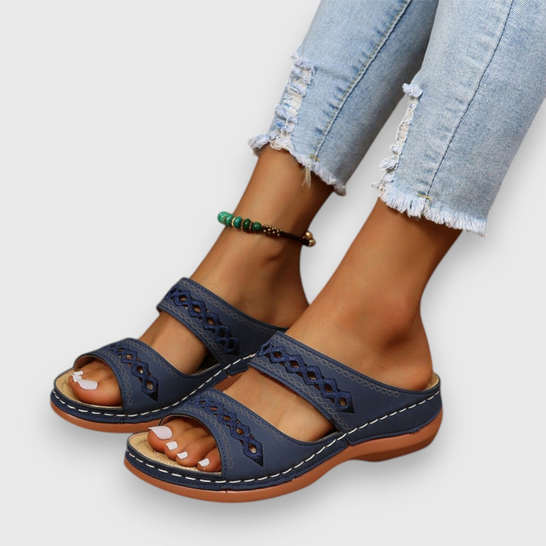Durable wide fit comfort sandals for women, built for ergonomic daily use.