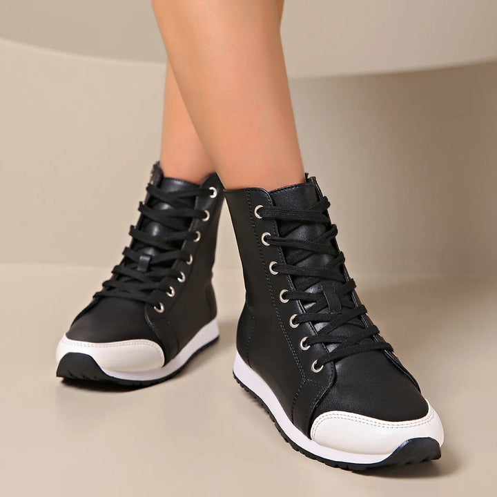 Orthopedic lace-up sneakers for women, wide fit, offering maximum comfort & essential foot support.