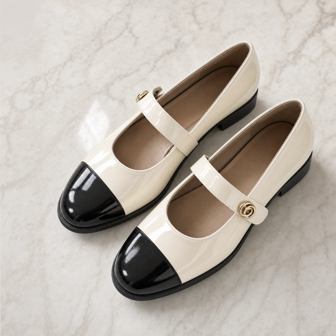 Comfortable women's Mary Jane flats with wide toe box, arch support & stylish design. Perfect everyday wear.