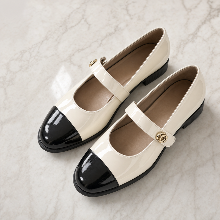 Comfortable women's Mary Jane flats with wide toe box, arch support & stylish design. Perfect everyday wear.