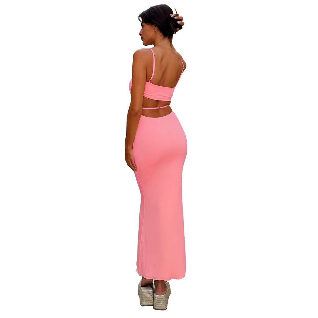 Elegant backless bandeau design women's gown, perfect for formal evening parties and celebrations.