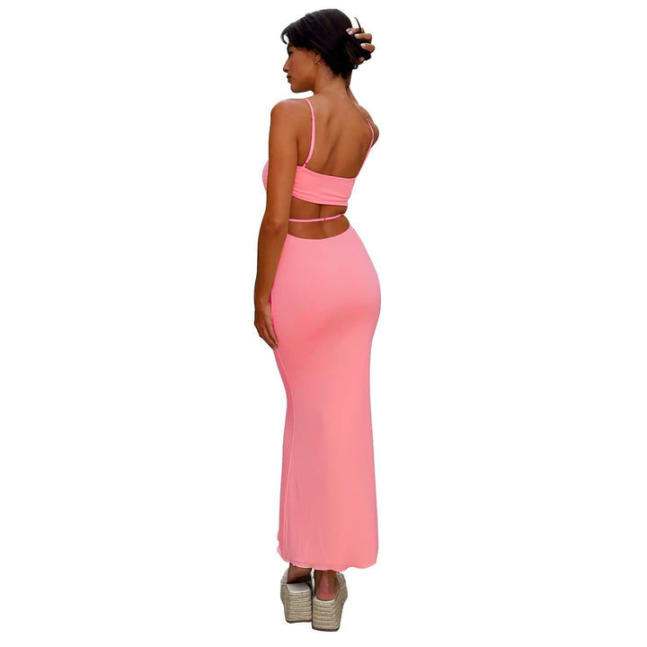 Elegant backless bandeau design women's gown, perfect for formal evening parties and celebrations.