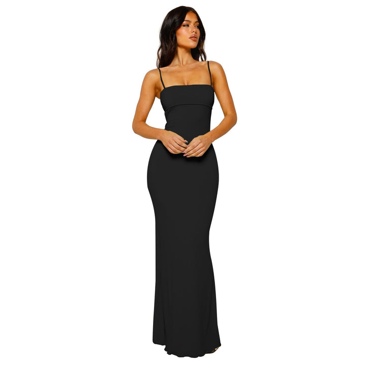 Striking Zest Hour backless bandeau gown, a women's formal evening dress for elegant occasions.