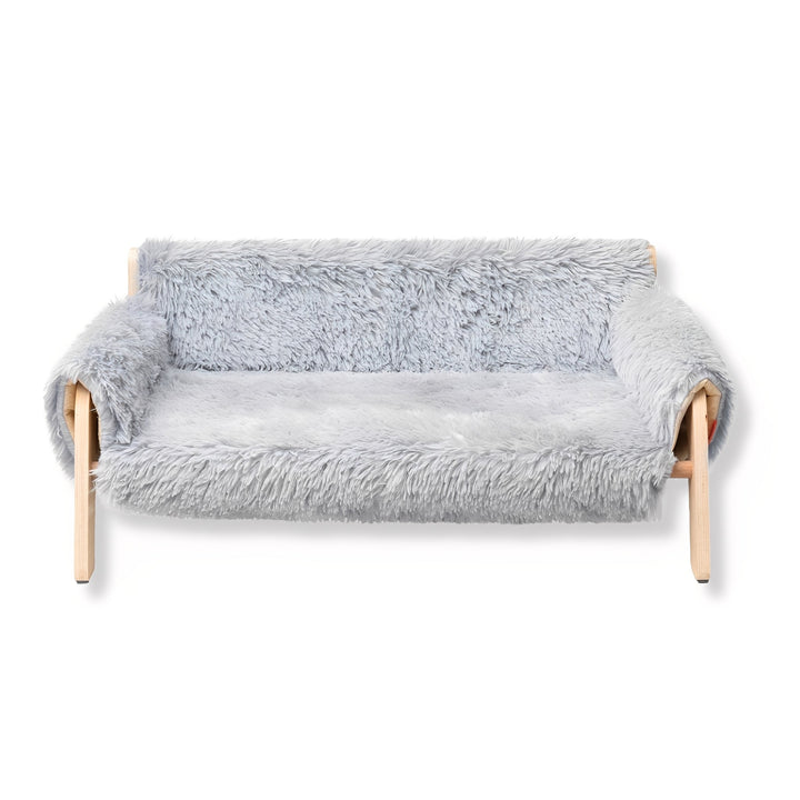 Durable wooden dog bed, elevated to keep pets cool and off the floor. A great addition to pet furniture.