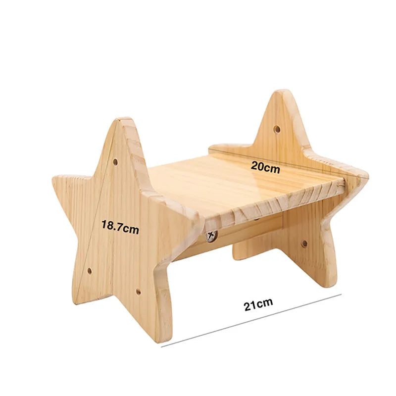 Pet care essential: wooden wall scratcher and lounger with toy for healthy scratching