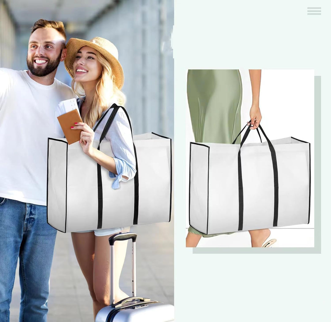 XL garment bag for bridal gowns with integrated accessory organizer. Keeps wedding dress & accessories safe.