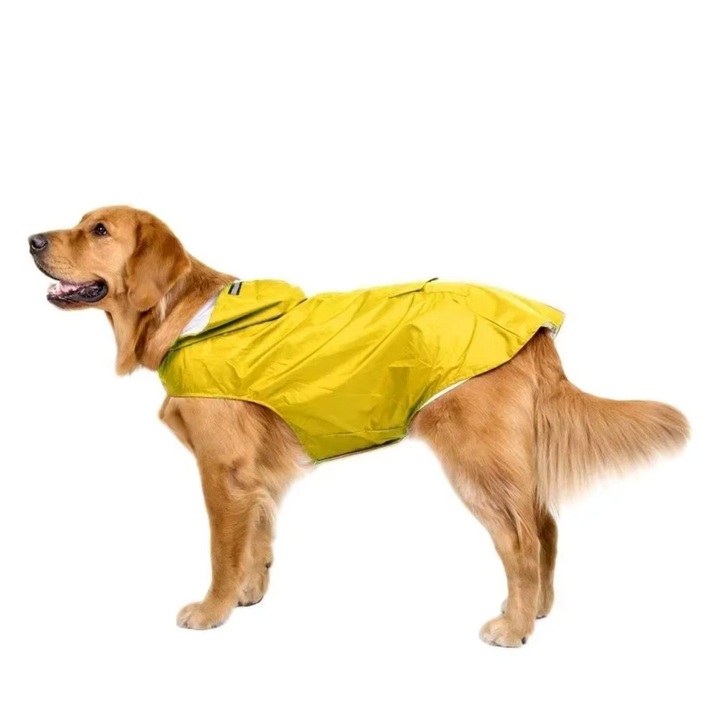 Durable pet rain gear: a waterproof dog raincoat vest with reflective stripes for all weather