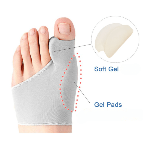 Close-up of a youth bunion corrector, highlighting its soft, breathable material for comfortable foot care & alignment.